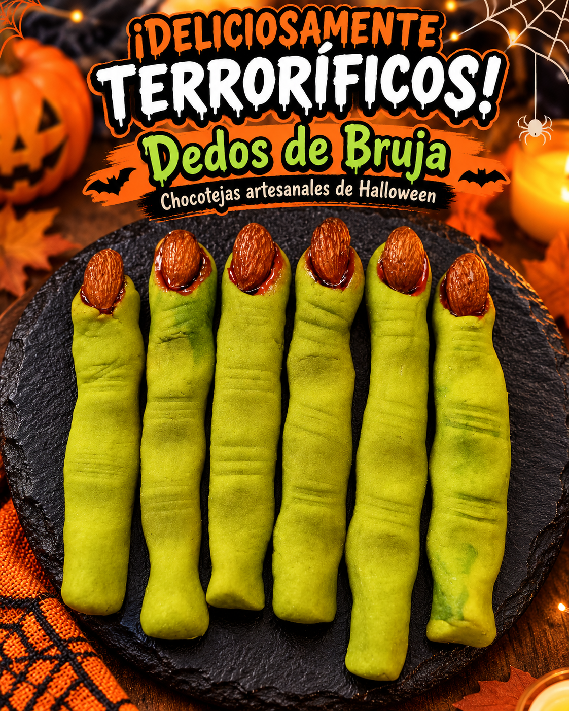 Dedos de Bruja, galletas de Halloween — Punto Keke